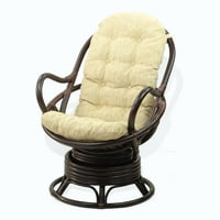 Java Lounge okretna stolica za ljuljanje Ručno izrađen prirodni pleteni namještaj od ratana sa osmanskom