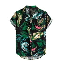 Muška majica Ležerna stilski bluza Posteljina za ispis kratkih rukava Etnička havajska majica Grafički