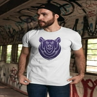 Lijepa ljubičasta medvjeda lica majica muškarci -Image by shutterstock, muški veliki