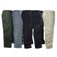Gwiyeopda muške čvrste boje elastične hlače Radne hlače kampiranje planinarske pantalone