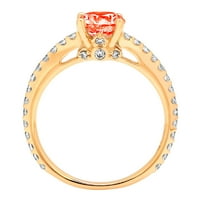 1.51ct okrugli rez Crveni simulirani dijamant 14k žuti zlatni godišnjički angažman prsten veličine 9.5