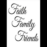 Faith Family Friends Studior Tradicionalni i elegantan milosni obračuni za višekratnu upotrebu, kreda,