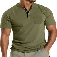 Prednji protok Muški ljetni vrhovi V izrez T majice Polo majica kratkih rukava Men Classic Fit Tee Solid