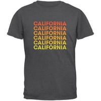 Kalifornija Ponavljajući gradijentna majica za odrasle tamne heather - 2x-velika