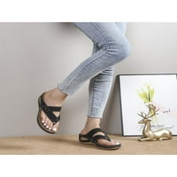 Lacyhop Womens Thong Sandal platforma Flip Flops Ljetni klinovi Sandale unutarnje vanjske vintage cipele