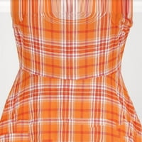 Ženska plaćena vintage haljina bez rukava 1950-ih retro koktel haljina 50s 60s A-line ljuljačke čajne haljine narančasto xxl