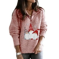 ECHFIPROM Y2K Vibe Retro džemper Ženski V-izrez višebojni pleteni puni pukneg džemper casual modni prsluk