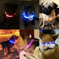 Punjiva LED svjetlosni ovratnici - užareni sigurnosni ovratnik za kućne ljubimce Silikon selitljivo svjetlo uzgajanje pasa svjetla za ogrlice, sigurnost i hlađenje neonaškog ovratnika za pse i hodanje noću
