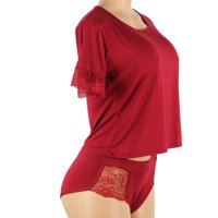 Ženske setove pidžame - ležerne i udobne suspenzije kratkih pidžama dva komadna set crvena m