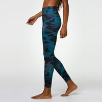 Tajice za žene Ženske gamaše Sportski trening hlače Fitnessth fons Control pokretanje joge workout plave