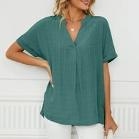 Zodggu Plus Bluzes Košulje za žene Ponude modne V izrez Košulje mekano udobne ležerne majice Vintage