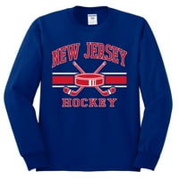 Divlji Bobby Grad New Jersey Hockey Fantasy Fan Sports Muška majica dugih rukava, Royal, Mali