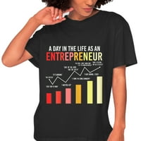Ženska grafička majica u životu kao poduzetnička samozaposlena majica