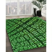 Ahgly Company u zatvorenom pravokutniku duboko smaragdno zeleni tepihe zelene površine, 2 '5'
