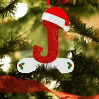 Manxivoo božićni ukrasi personalizirani božićni ukrasi personalizirani ukrasi božićne slova ukrasi crveno10