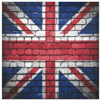 Brick Wall Union Jack zastava Placemat Držač ploča Set od 2, Grunge Britanske zastave Stolni prostirke