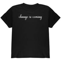 Promjena socijalne pravde dolazi na majica za mlade crni yxl