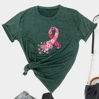 JOAU ružičasta košulja s vrpcom za žene za žene s dojkom Shirts Majice Grafičke majice Jače od raka