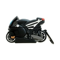 BERGEEBREE GADGETS silikonska futrola za Apple Airpod Case 3D Cartoon Cool Dizajn motocikla za muškarce