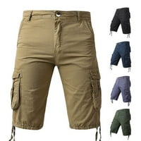 Muškarci Cangactive Cargo Reserve Hlače hlače Multi džepovi Dno ljetna plaža Crna 32