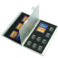 Aluum legure Micro SD TF kartice noseći tanak držač dvostruki sloj memorijske kartice za pohranu