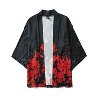 Košulje za fragarn za muškarce Ljetne japanske rukavice od pet bodova Kimono Muške i žene Cloak Jacke