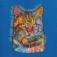 Dean Russo ako bi mačke mogle razgovarati o grafičkoj majici majica mačjeg ljubavnika, kraljevskom,