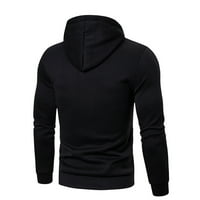 KPOPLK Muški pulover duksela dugih rukava sa ležernim dukserom sa džepom crna, 3xl