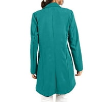 Miayilima Ženska jakna kaputi Ležerne vrhove Jakne kaputi za žene Zimski pad dugih rukava V-izrez Green XL