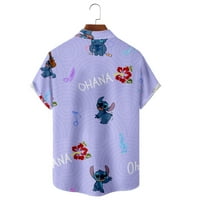 Disney Stitch Havajska majica, Disney Bowct majica za muškarce, Disney Stitch Dugme Majica za žene