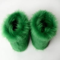 TAWOP Fall cipele za žene Ženske čizme za snijeg Ženska modna boja imitacija plus kašmir snijeg zeleno