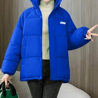 Hinvhai Woman Plus Veličina zimski kaput zazor žene bez kapuljača bez kapuljača, kaput za toplu bluzu