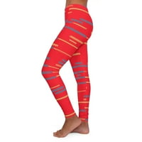 Ženski linearni prostor šarene udobne joge hlače Spande gamaše