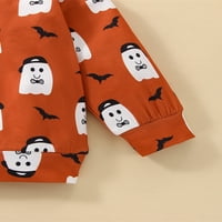 Meihuida baby dječaci Halloween odijelo dugih rukava posada vrata duhovitih bat za ispis majica sa prugastim