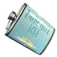 Flask Faith Hope Love Gingham zečji par
