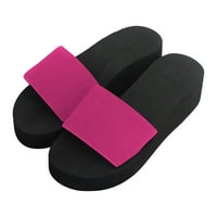 Žene Ljetne klinove sandale Sve ličnosti pete Flip flops Sandale cipele vruće ružičaste
