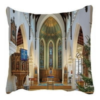 Choir oltar Haga Church vitraže stakleni stakleni prozori soult jastuk za jastuk na poklopac jastuka