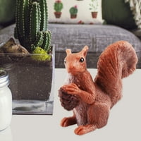 Kripyery Squirrel Figurica Vivid Look Clear Texture Simulirani glodarni model Ornament PVC divlji životinjski