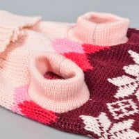 LuxSea pleteni višebojni uzorak rombusa PET džemper Mali srednji psi Jesenski zimski kostim