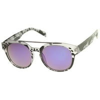 Sunglassla Unise Moderna vitka metalna poprečna iridescentna sočiva za sunčane naočale