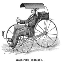 Količina velocipede, 1881. na njemački izum. Graviranje drveta, 1881. Print print by