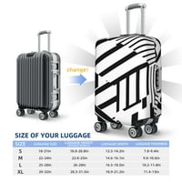 Poliesterski elastični poklopac prtljage, geometrijska linija Tekstura Putni kofer za zaštitu od kotača za kofer