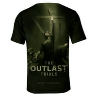 The Outlast Sudes Thirt za muškarce Ležerne prilike 3D igre O-izrez T-majica Geometrijski novost Poliester