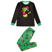 Baby Christmas Pajamas Organski pamuk PJS Božićni ispis Flannel pidžama za teen i odrasle i pse