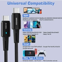 Urban USB C do USB C kabel 10ft 100W, USB 2. TIP CUPLING kabel Brzi naboj za Rog Phone Pro, iPad Pro,