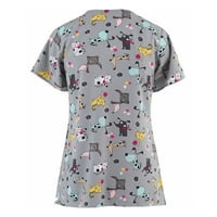 Ženski plus veličine Ženska modna kratki rukav V-izrez V-izrez Radna štampa Jedinstvena bluza Majica