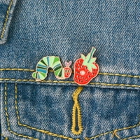 Welling Brooch Pin Cartoon Enamel šarena dekorativna geometrijska jagoda za životinje ovratnik revel