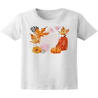 Jesenji akvarel bundeve majice Žene -Image by Shutterstock, ženska srednja