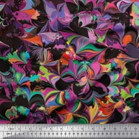 Soimoi Rayon Crepe tkanina apstraktna boja blok za ispisu od dvorišta široko