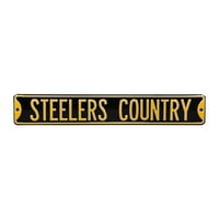 Crna Pittsburgh Steelers Country 6 36 čelični ulični znak